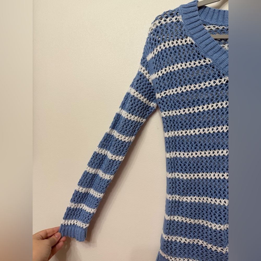 Talbots Open Weave V-Neck Sweater - Picture 5 of 8